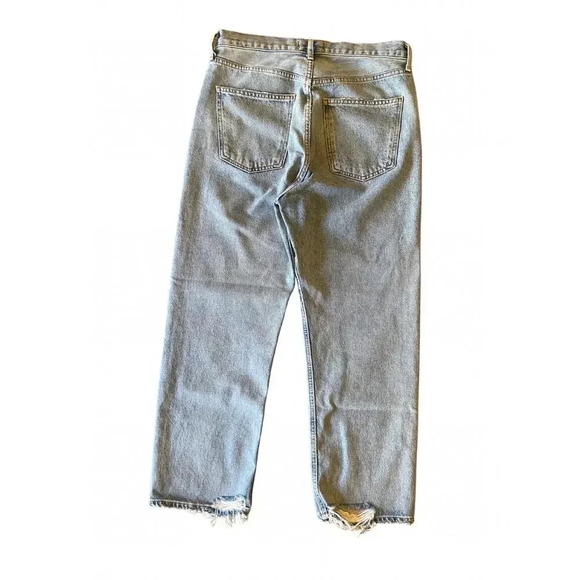 AGOLDE 90s Crop Distressed Jean Light Wash Size 27 - Picture 10 of 12